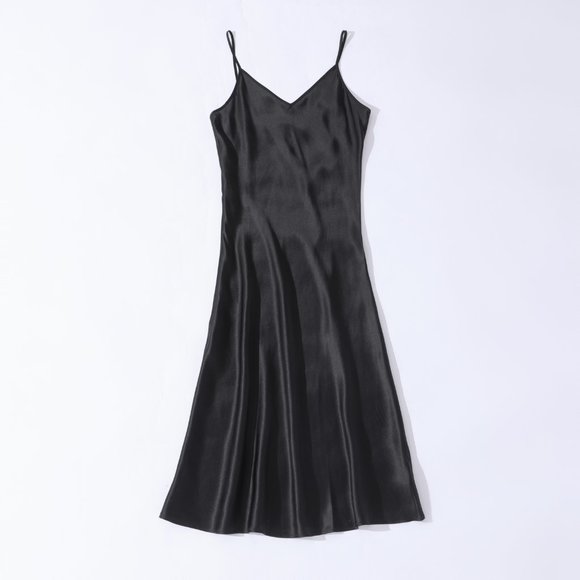 Silk Slip Dress 100% Charmeuse Bias Cut Midi NWT - Picture 6 of 8